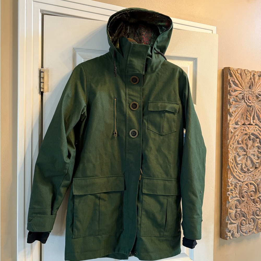 The Lita Collection Womens Coat Jacket Medium By L1 Outerwear Snowboarding Green